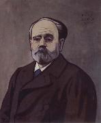 Portrait decoratif of Emile Zola